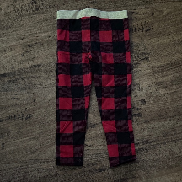 Carter's Red and Black Checkered Kids Leggings - Picture 3 of 4